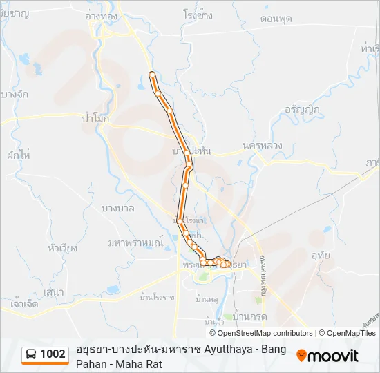 1002 Bus Line Map
