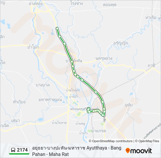 2174 รถบัส แผนที่สายรถ