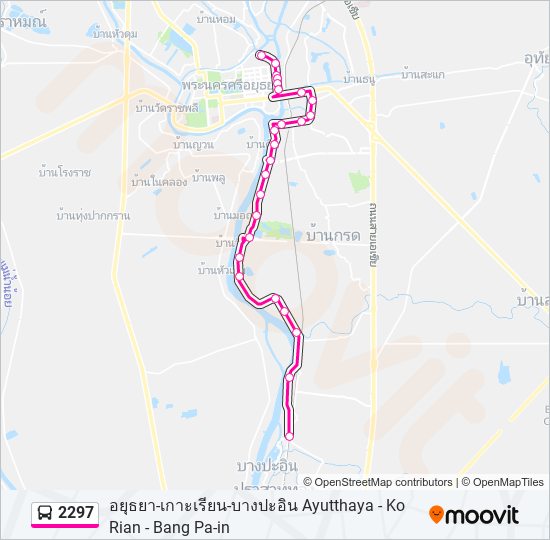 2297 รถบัส แผนที่สายรถ