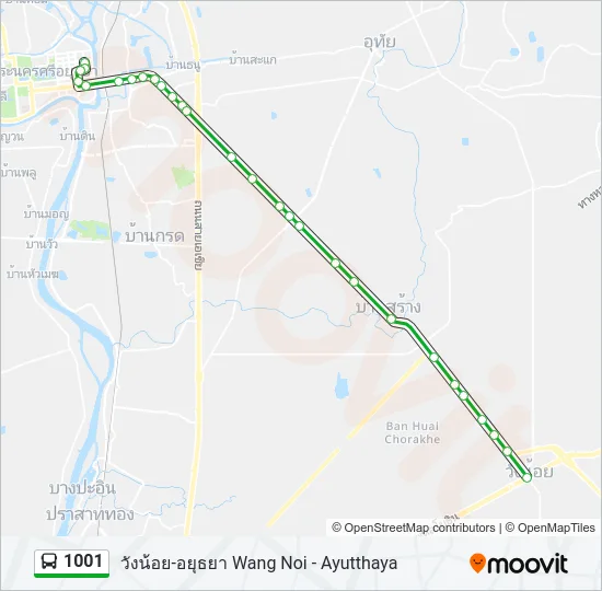 1001 Bus Line Map