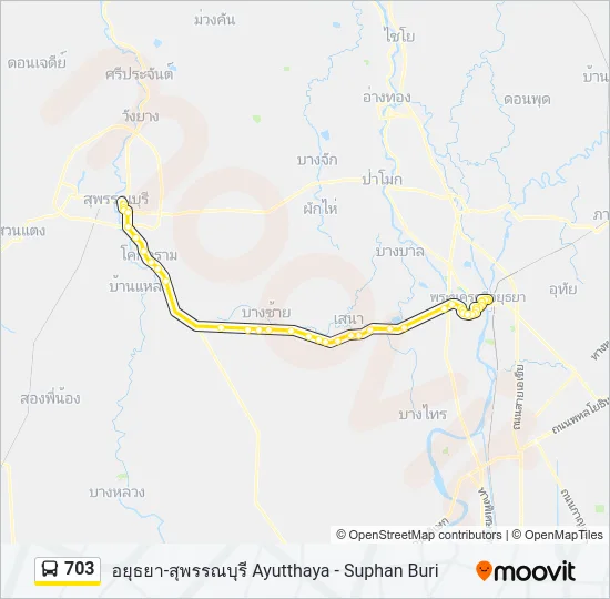703 รถบัส แผนที่สายรถ