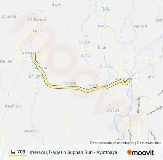 703 Bus Line Map
