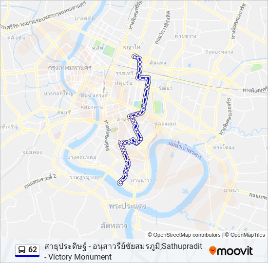 62 bus Line Map