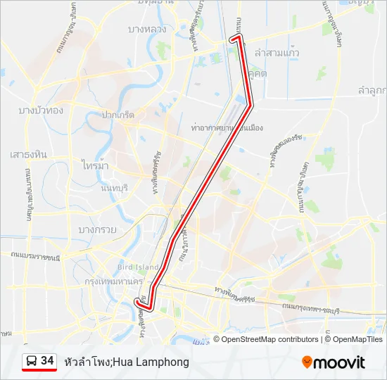 34 Bus Line Map