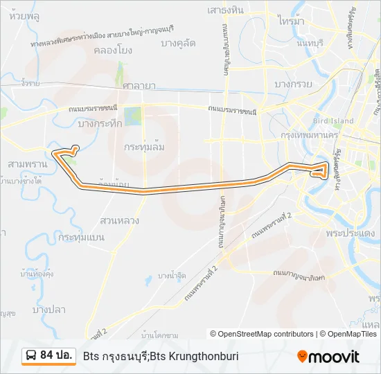 84 ปอ. Bus Line Map