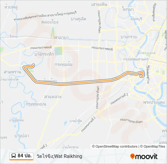 84 ปอ. Bus Line Map