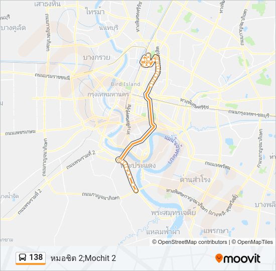 138 รถบัส แผนที่สายรถ