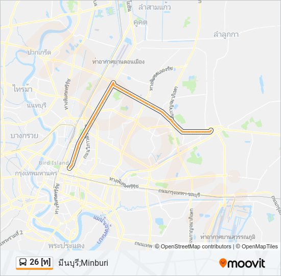 26 [ท] รถบัส แผนที่สายรถ