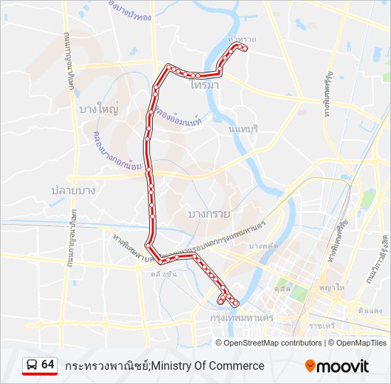 64 รถบัส แผนที่สายรถ