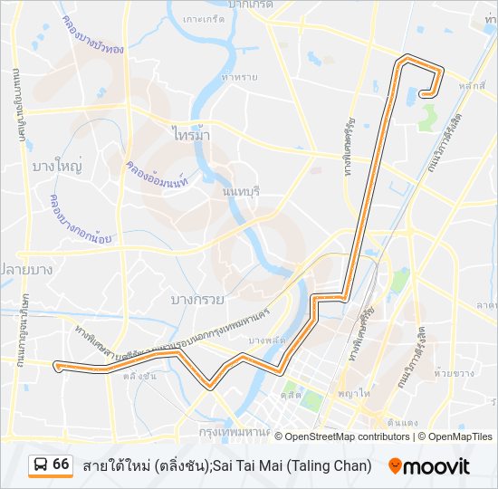 66 รถบัส แผนที่สายรถ