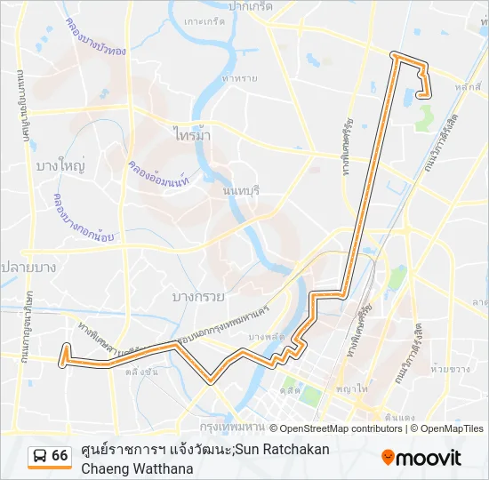 66 Bus Line Map