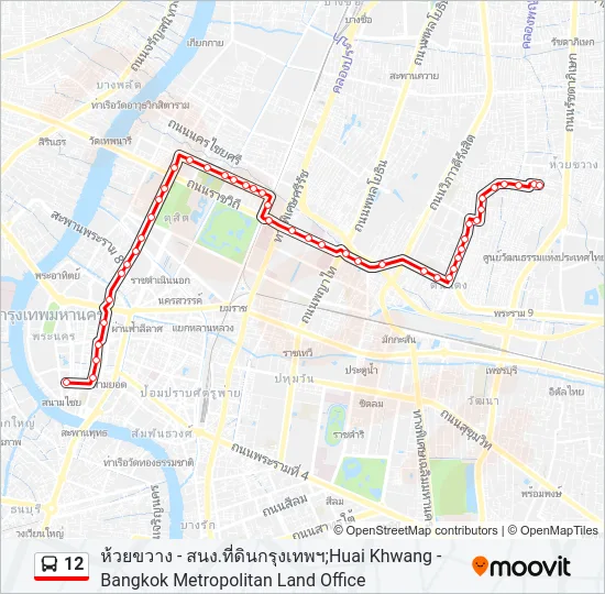 12 Bus Line Map