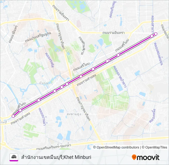 เรือคลองแสนแสบ Ferry Line Map