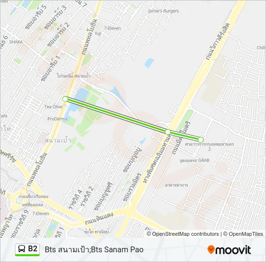 B2 Bus Line Map