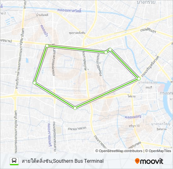 รถท่องเที่ยว 4 ตลาดน้ำ รถบัส แผนที่สายรถ