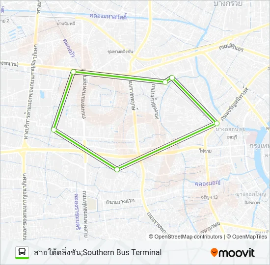 รถท่องเที่ยว 4 ตลาดน้ำ Bus Line Map