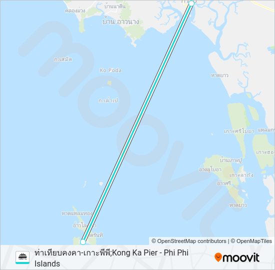 ท่าเทียบคงคา-เกาะพีพี เรือ แผนที่สายรถ