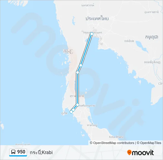 950 Bus Line Map
