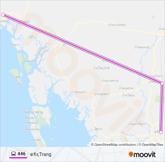 446 รถบัส แผนที่สายรถ