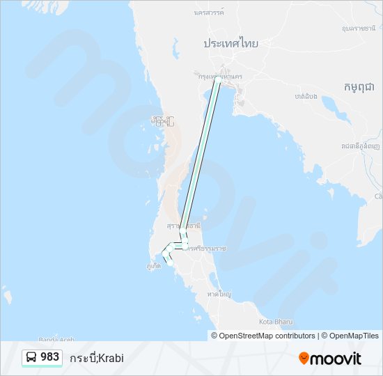 983 รถบัส แผนที่สายรถ