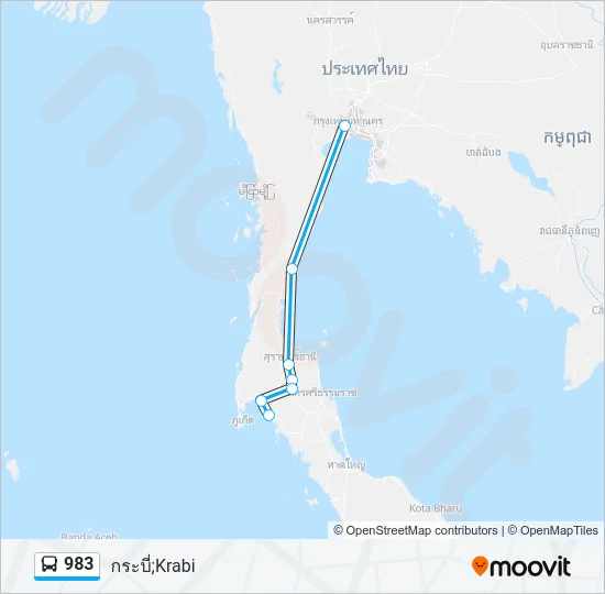 983 Bus Line Map