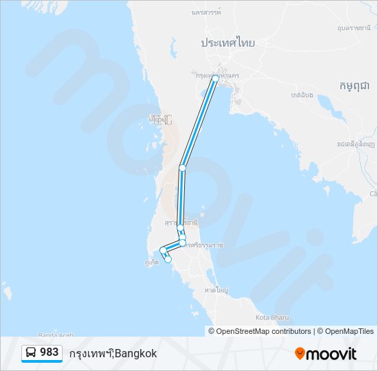 983 รถบัส แผนที่สายรถ