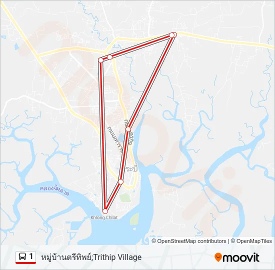 1 Bus Line Map