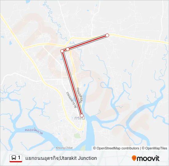 1 Bus Line Map