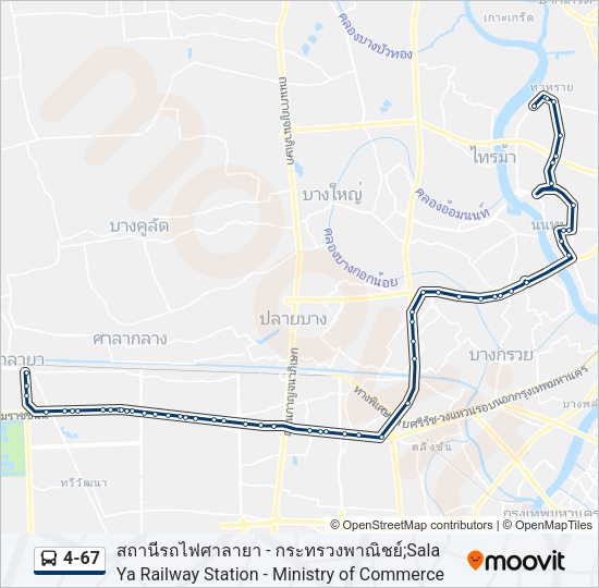 4-67 รถบัส แผนที่สายรถ