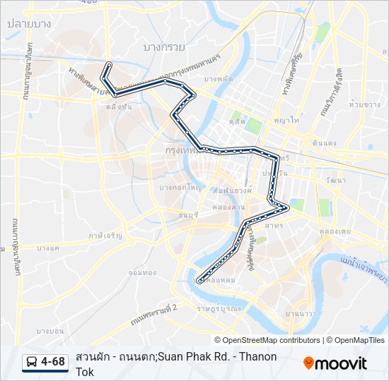 4-68 รถบัส แผนที่สายรถ