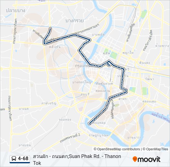4-68 รถบัส แผนที่สายรถ