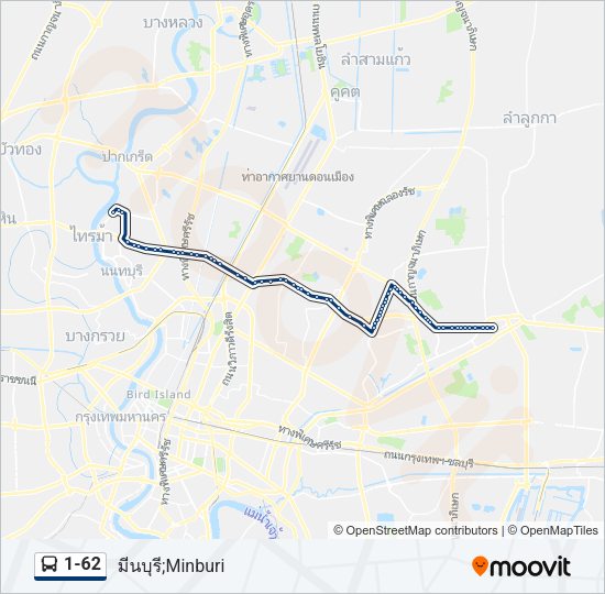 1-62 รถบัส แผนที่สายรถ