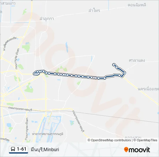 1-61 Bus Line Map