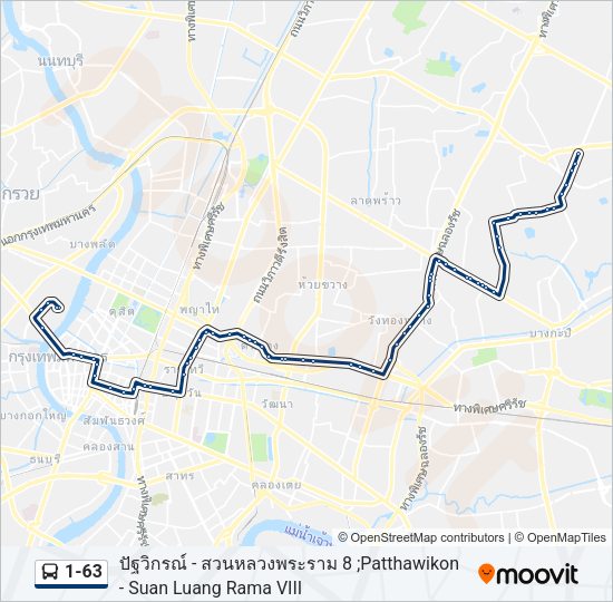 1-63 รถบัส แผนที่สายรถ
