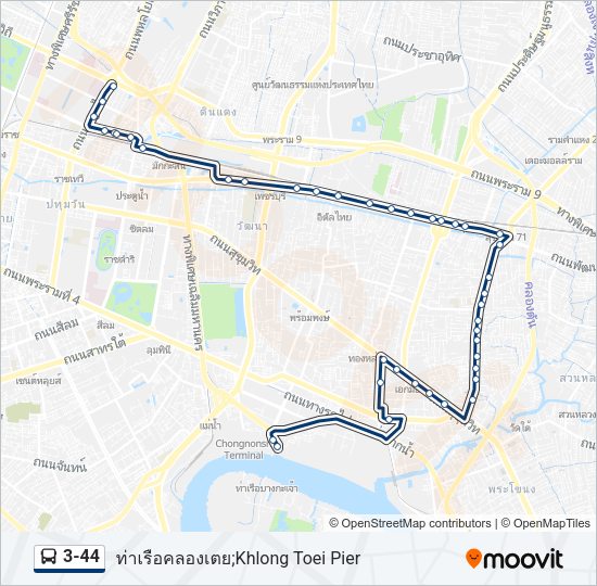 3-44 รถบัส แผนที่สายรถ