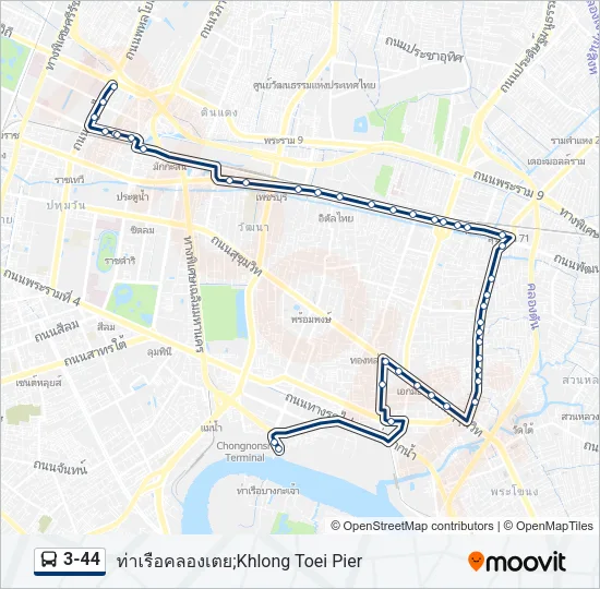 3-44 Bus Line Map