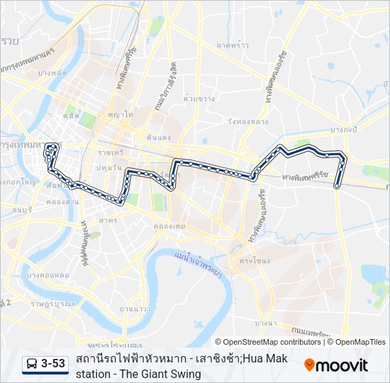 3-53 รถบัส แผนที่สายรถ