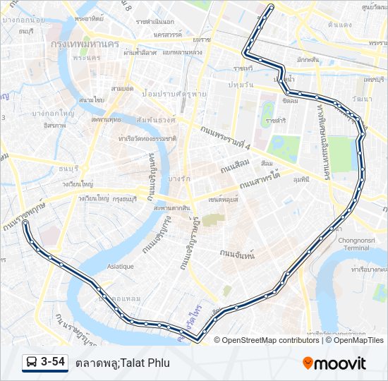 3-54 รถบัส แผนที่สายรถ