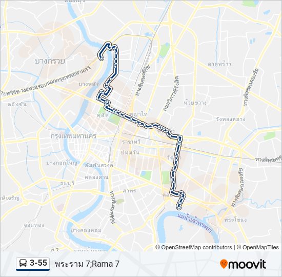 3-55 รถบัส แผนที่สายรถ