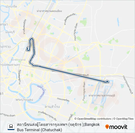 S6 (555) Bus Line Map