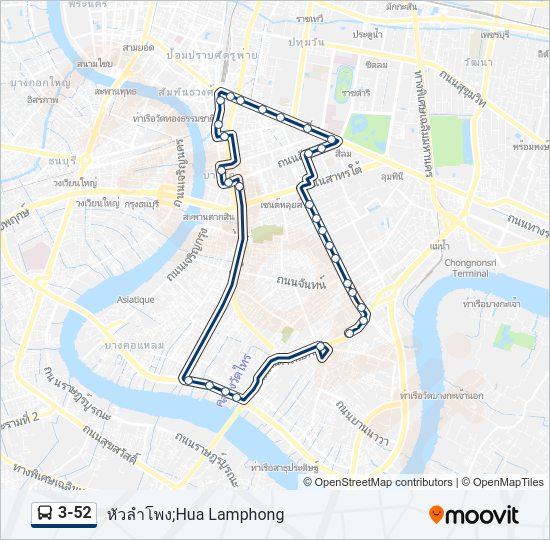 3-52 รถบัส แผนที่สายรถ