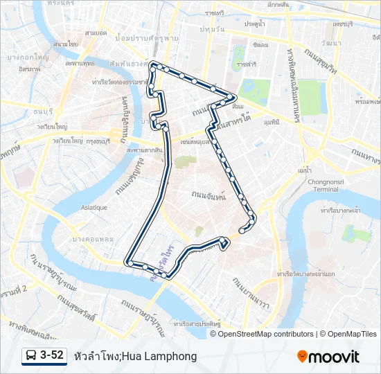 3-52 Bus Line Map