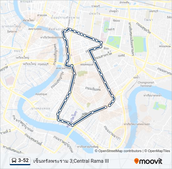 3-52 รถบัส แผนที่สายรถ