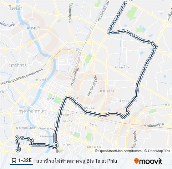 1-32E รถบัส แผนที่สายรถ
