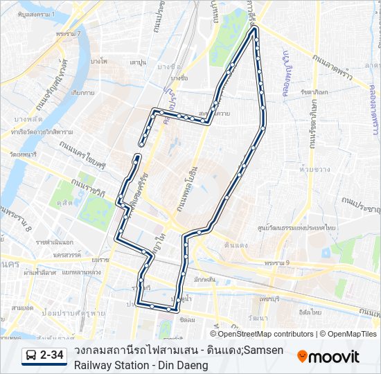 2-34 รถบัส แผนที่สายรถ
