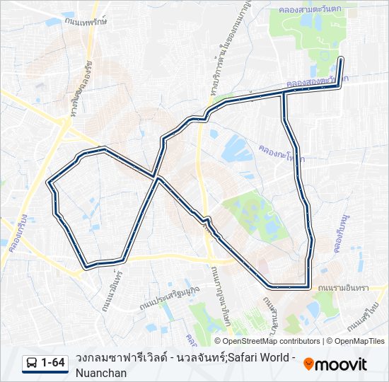 1-64 รถบัส แผนที่สายรถ