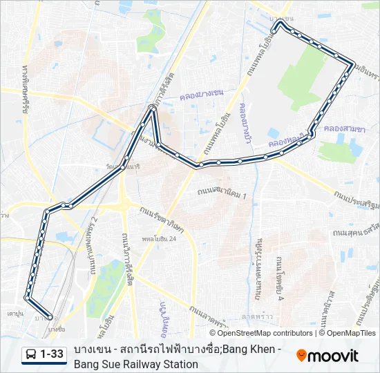 1-33 Bus Line Map