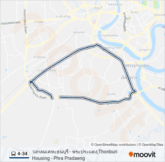 4-34 รถบัส แผนที่สายรถ