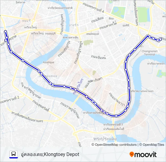 205 เดิม Bus Line Map