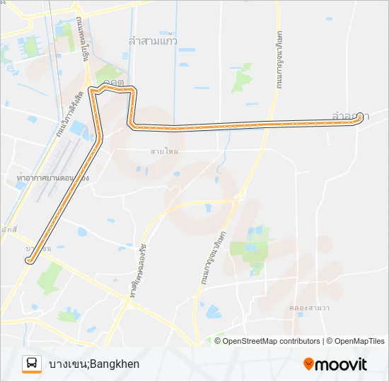 1-25 (543) Bus Line Map